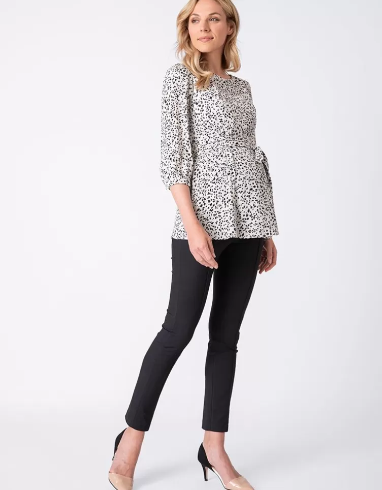 Seraphine Blouse grossesse imprimé à ceinture | < Hauts