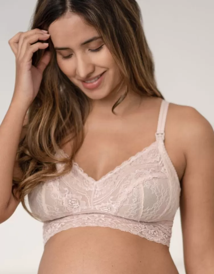 Seraphine Brassière grossesse et allaitement en dentelle - Rose | < Vêtements d'allaitement | Soutien-gorge d'allaitement et Lingerie