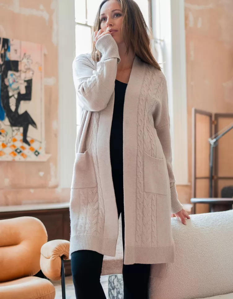 Seraphine Cardigan de grossesse en laine mérinos   | < Pulls | Loungewear