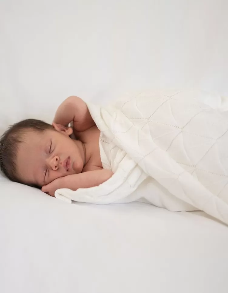 Seraphine Couverture bébé en coton bio tricotée | Bébé< Cadeau Bébé | Vêtements d'allaitement