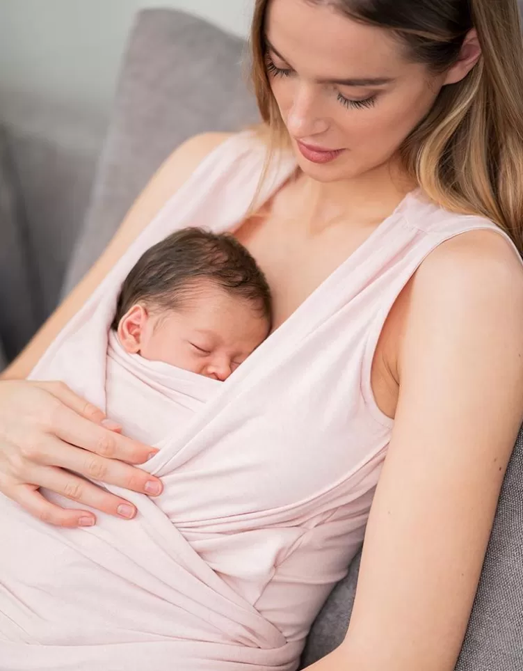 Seraphine Haut contact peau à peau en coton sans manches - Poudre< Cadeau Bébé | Vêtements d'allaitement