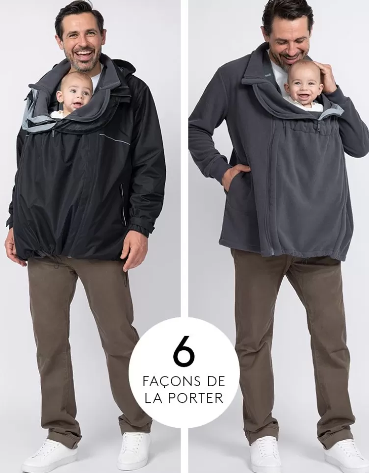 Seraphine Imperméable 6 en 1 pour homme – Noir | <Homme Hommes | Manteaux et Portage