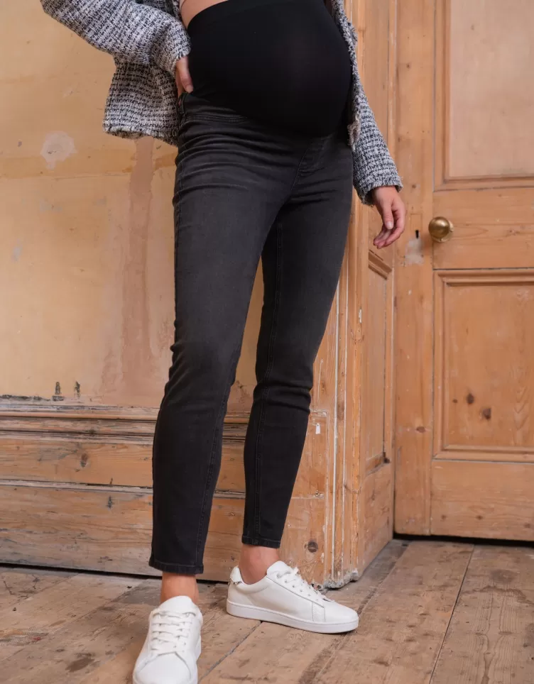 Seraphine Jean grossesse moulant noir en coton bio | < Pantalons et jupes | Jeans