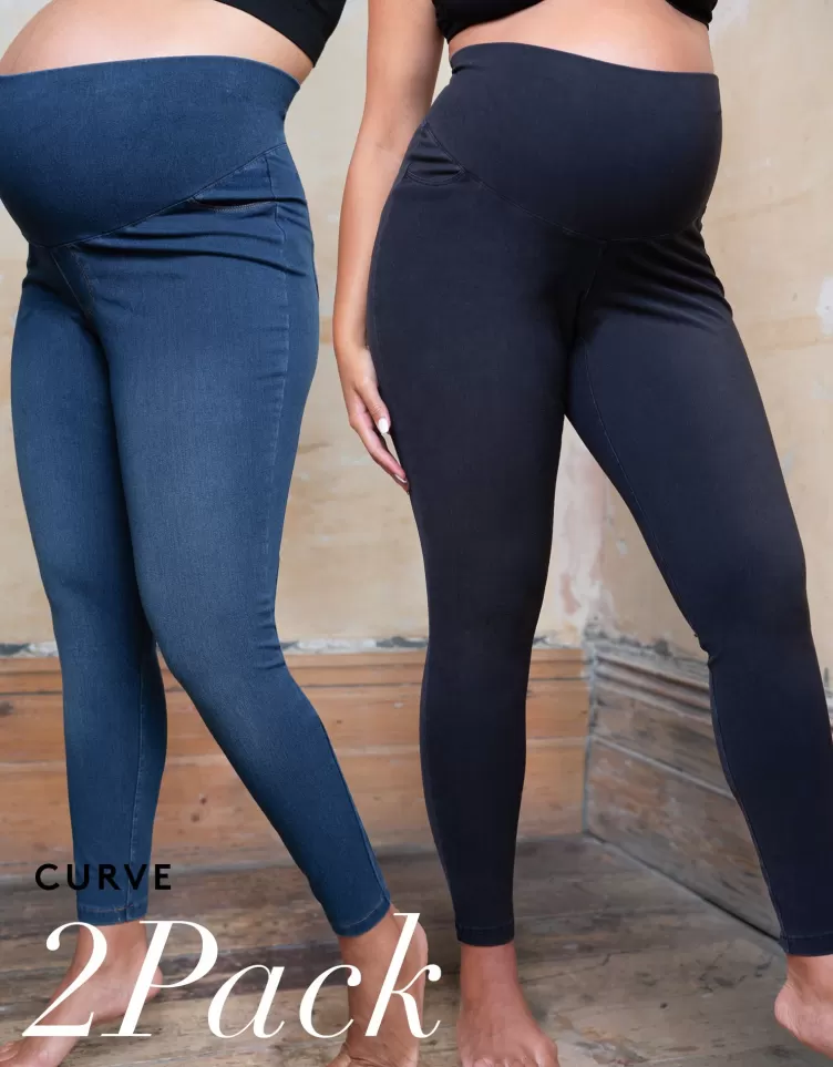 Seraphine Jeggings de grossesse Curve – Lot de 2 | < Leggings et collants | Pantalons et jupes