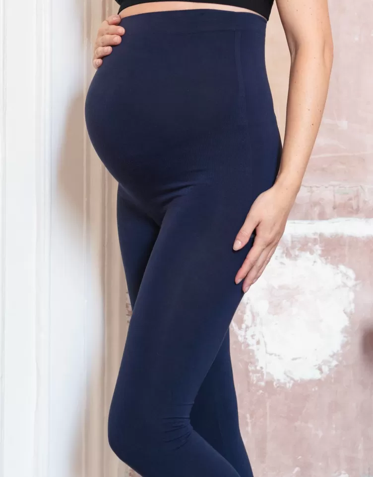 Seraphine Legging grossesse en bambou – Bleu marine | < Loungewear | Leggings et collants