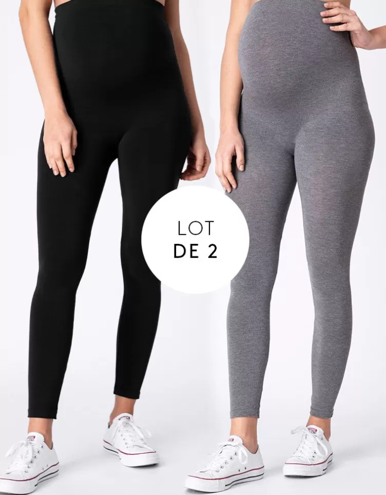 Seraphine Leggings grossesse en bambou – Lot de 2 | < Vêtements d'allaitement | Loungewear