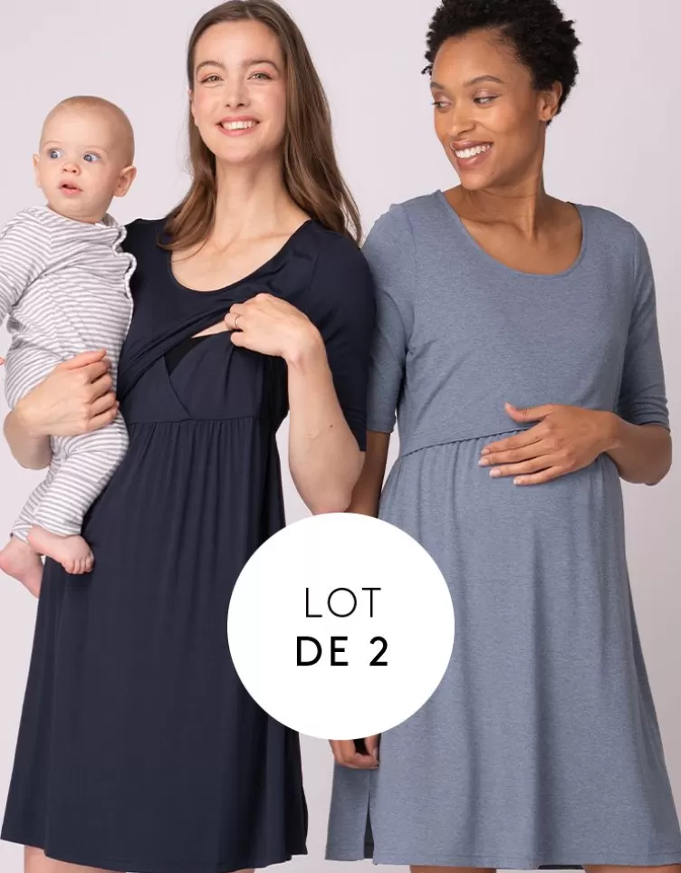 Seraphine Lot de deux chemises de nuit essentielles pour l'allaitement< Vêtements de Nuit | Vêtements de nuit et Loungewear