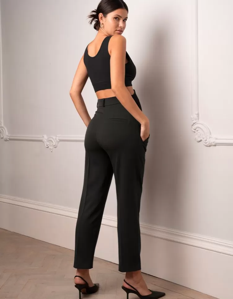 Seraphine Pantalon de grossesse fuselé noir | < Pantalons et jupes