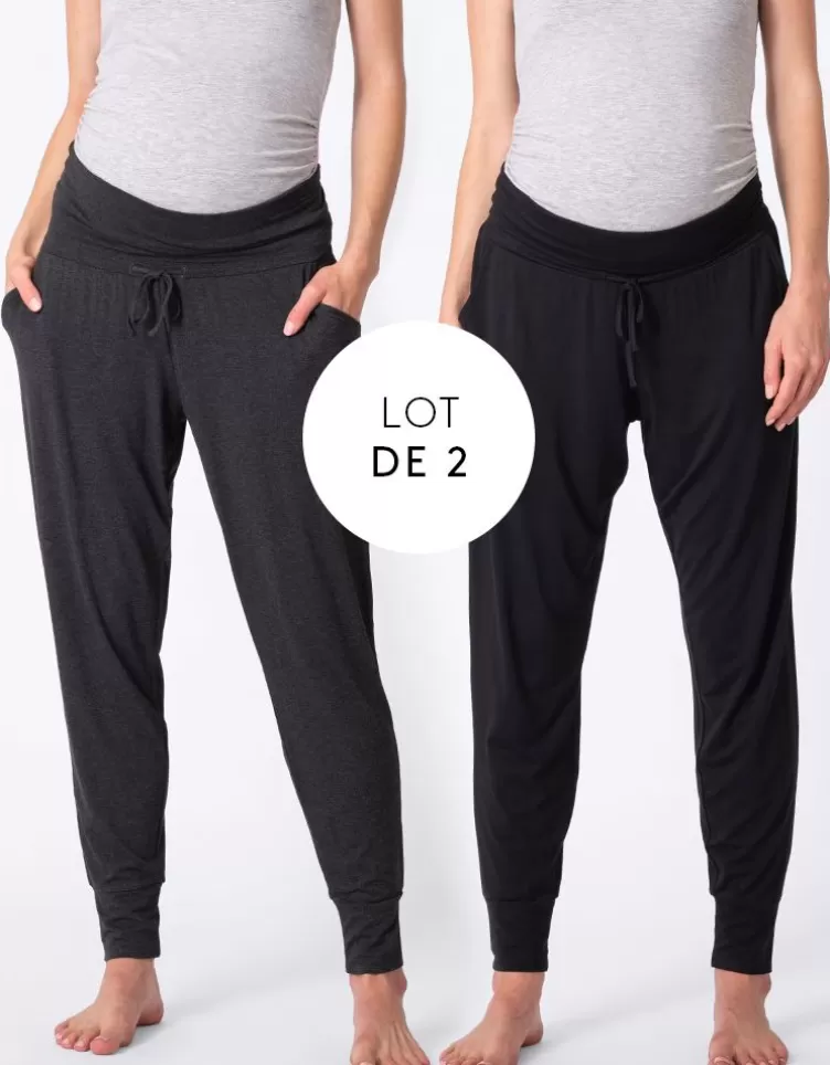 Seraphine Pantalon loungewear grossesse – Lot de 2 | < Vêtements d'allaitement | Loungewear