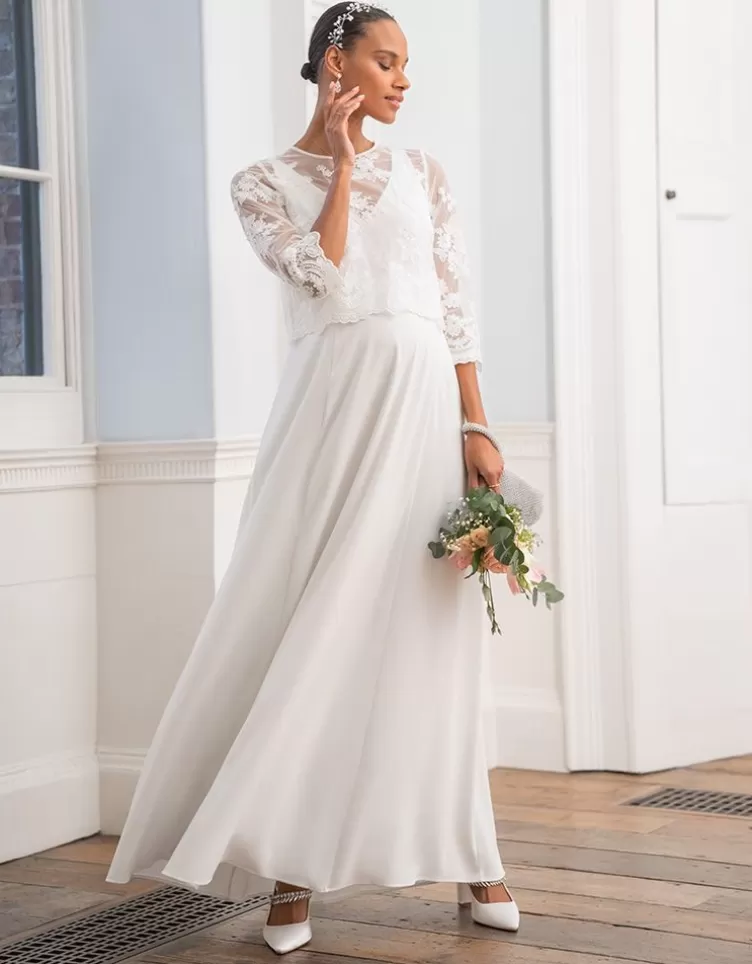 Seraphine Robe grossesse mariage avec dentelle optionnelle – < Robes de fêtes | Robes