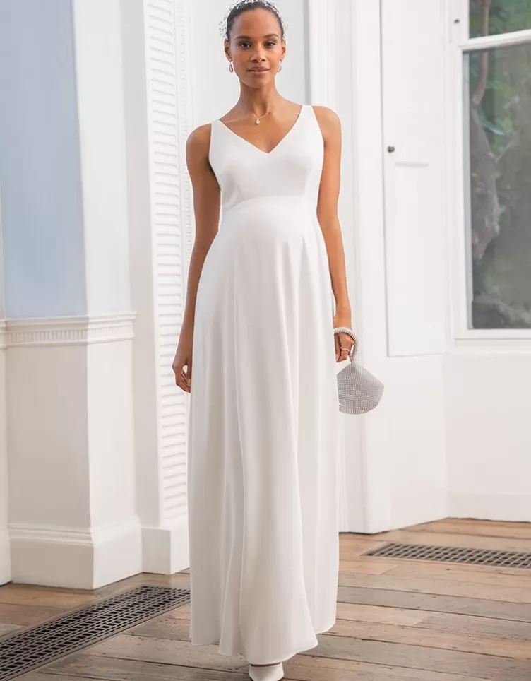 Seraphine Robe grossesse mariage avec dentelle optionnelle – < Robes de fêtes | Robes