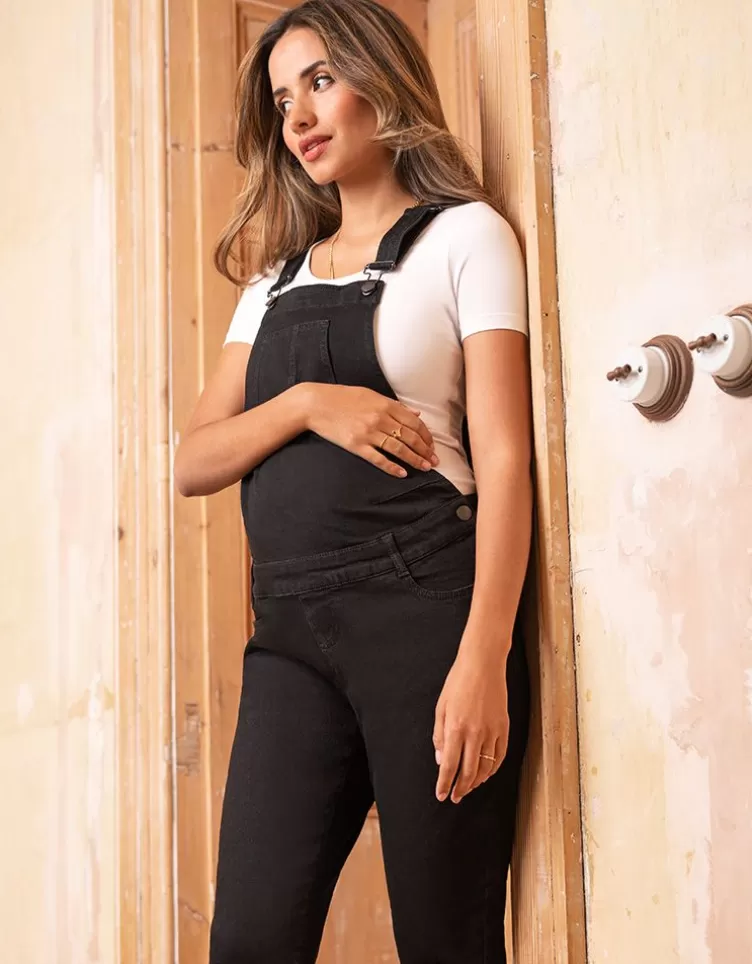 Seraphine Salopette de Maternité en Denim Noir< Pantalons et jupes | Jeans